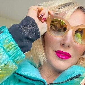 Deal🎄❄️🔥⭐️KREWE Tan Sunglasses Gold Mirrored Lenses